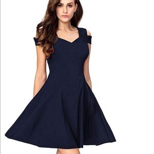 Insnova skater dress in navy. NWT